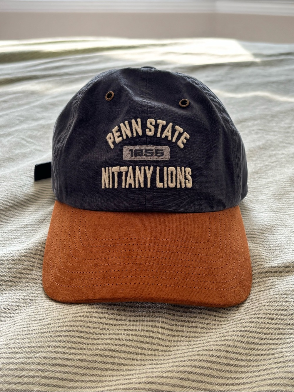 47' Penn State & Nittany Lions Two-Tone Rafter Clean Up Dad Hat - Navy & Brown